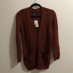 Distressed 5 Button Cardigan